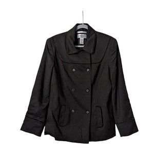 Women's Jones Wear NWT double breasted button down jacket, brown, size 12